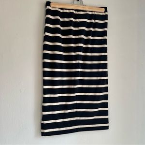 J Crew Pencil knee-length skirt in black & white striped